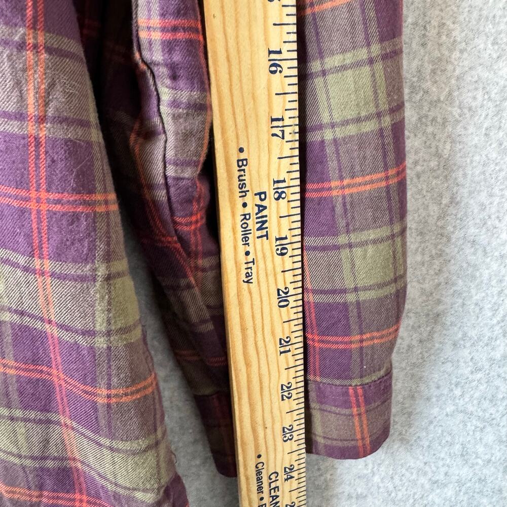 L.L.Bean Women's Flannel Jacket Fur Lined Plaid Oversized Gorpcore Outdoors Barn - Picture 7 of 12